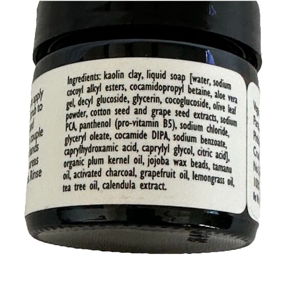 Sonoma Apothecary Charcoal Face Scrub 1oz. Grapefruit Lemongrass Paraben-Free - Picture 3 of 5